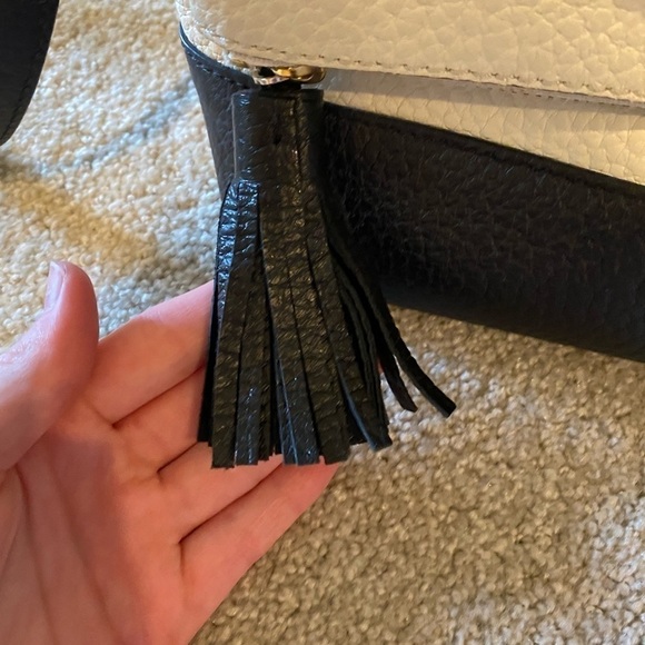 Kate Spade Black and White Fold Over Purse - Picture 12 of 16